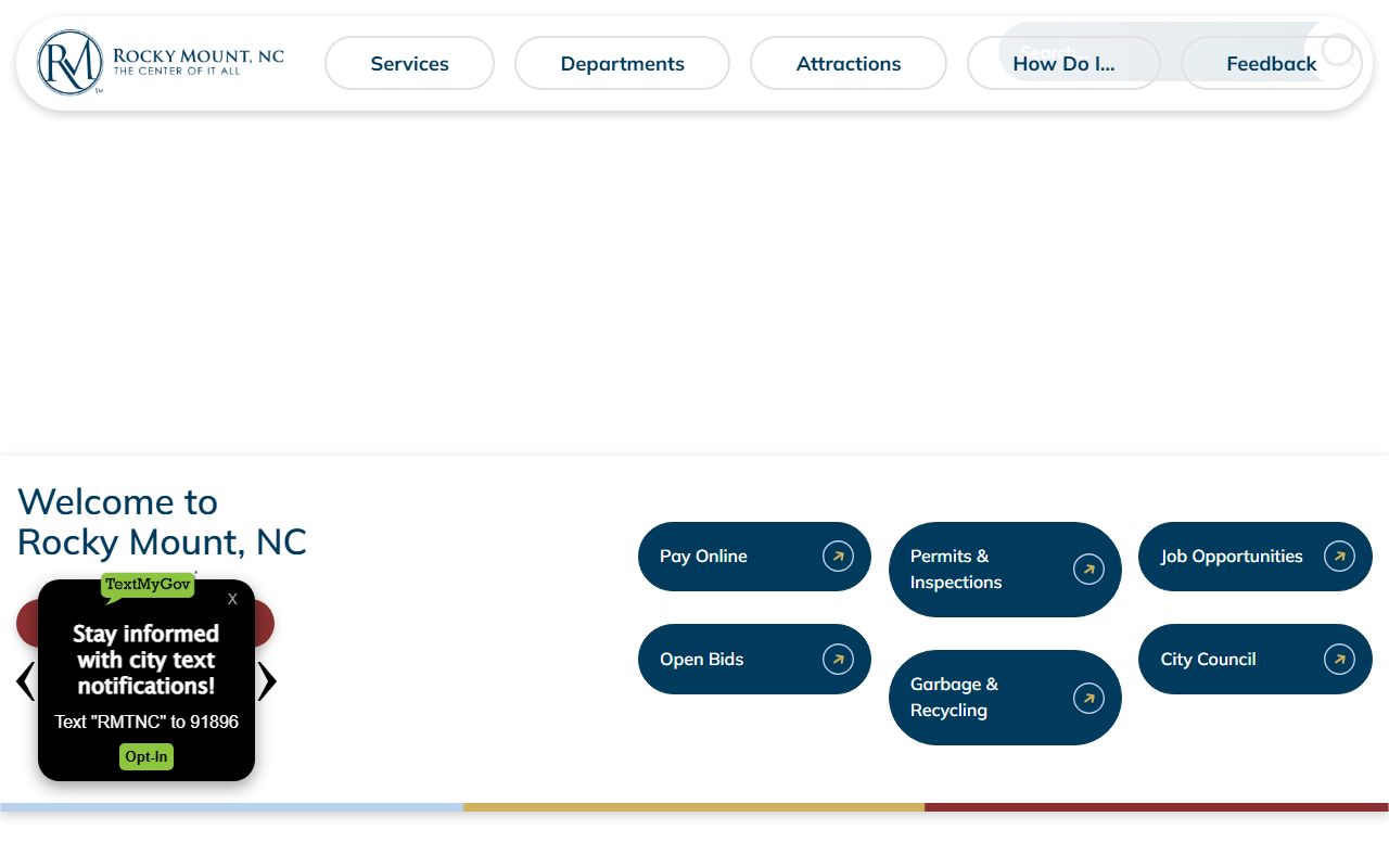 City of Rocky Mount website for birth records information