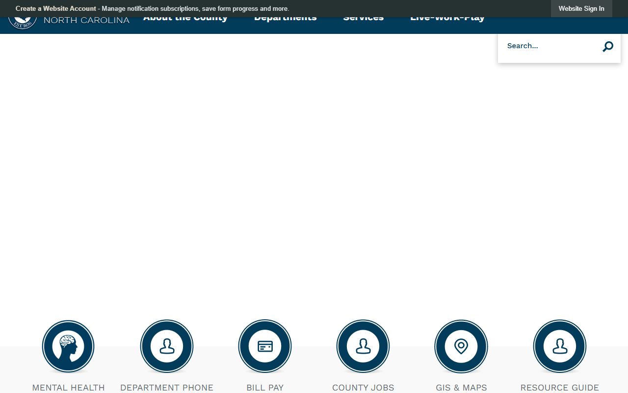 Davie County birth records government website homepage