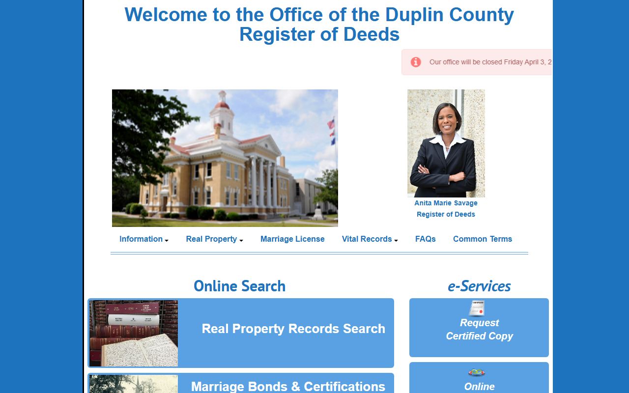Duplin County birth records online search portal