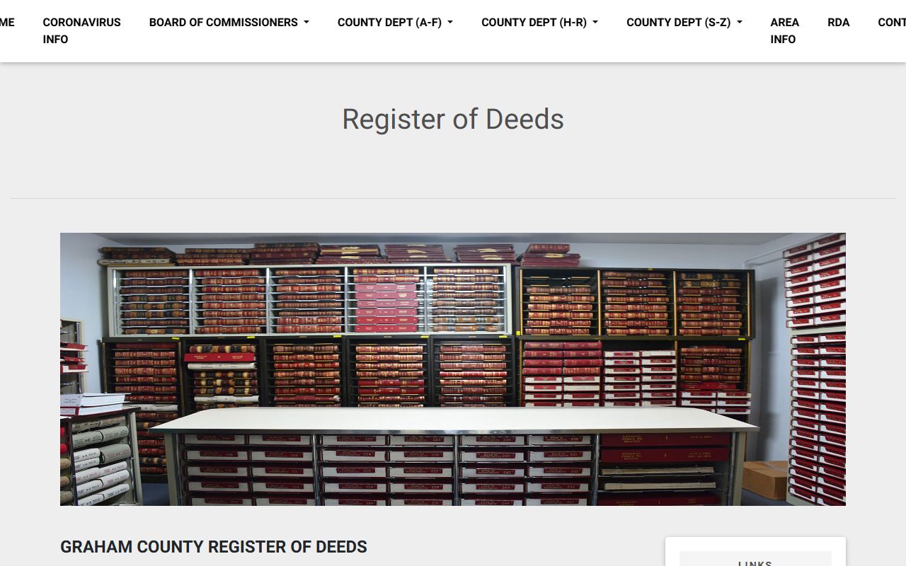 Graham County Register of Deeds website