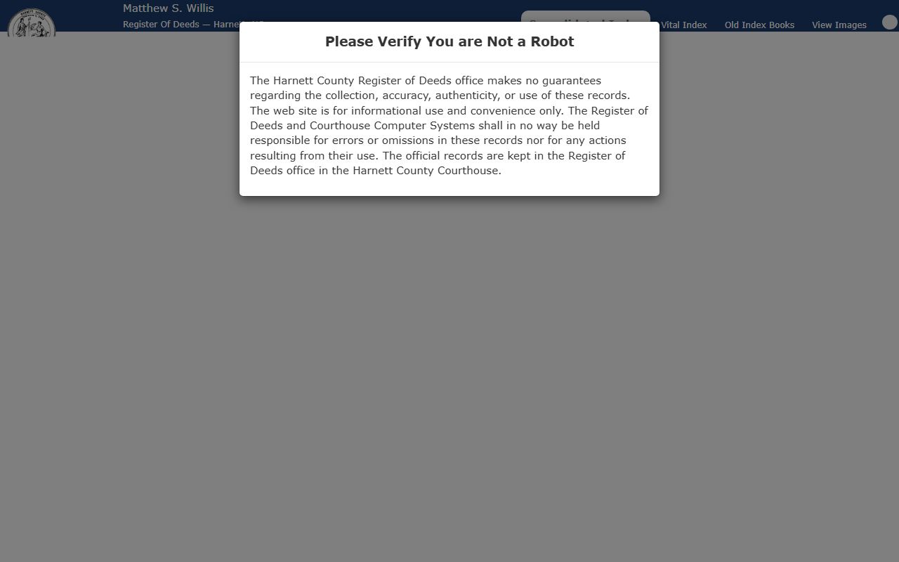 Harnett County birth records search interface