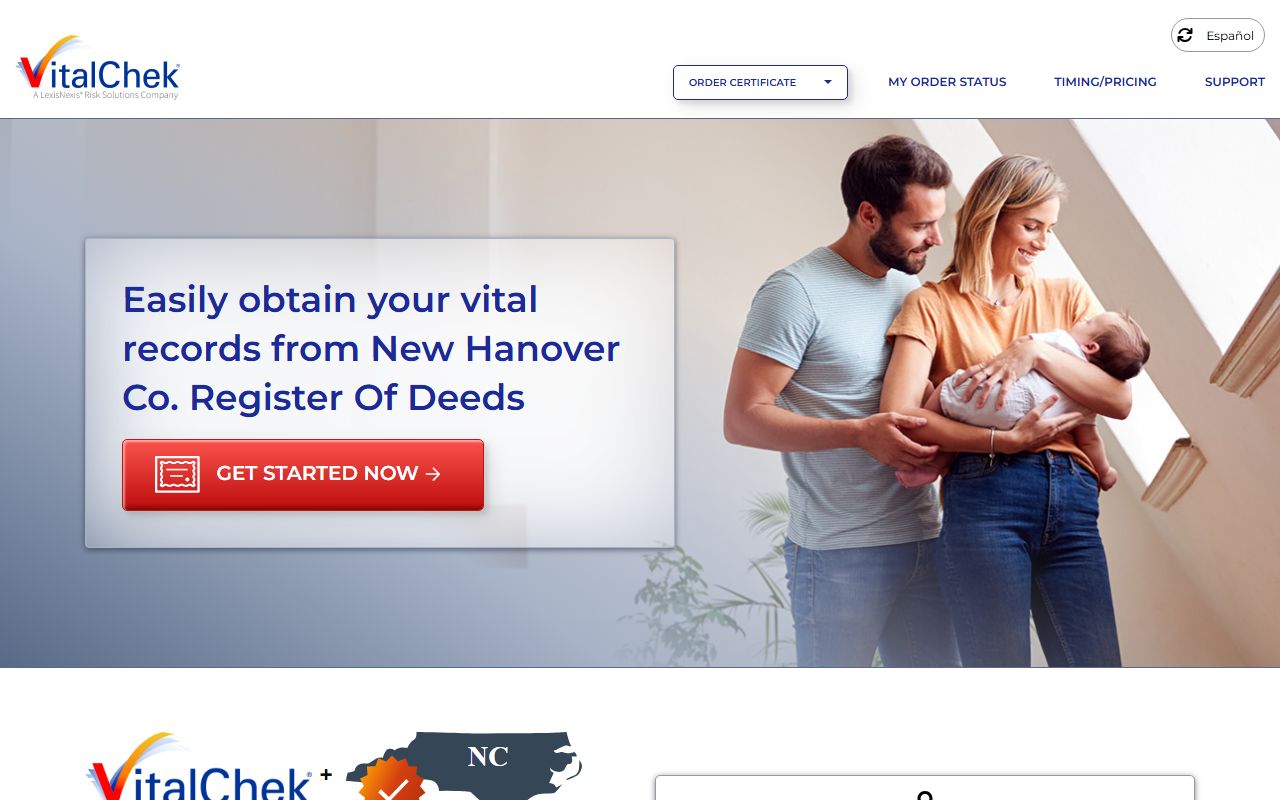 New Hanover County birth certificates VitalChek ordering